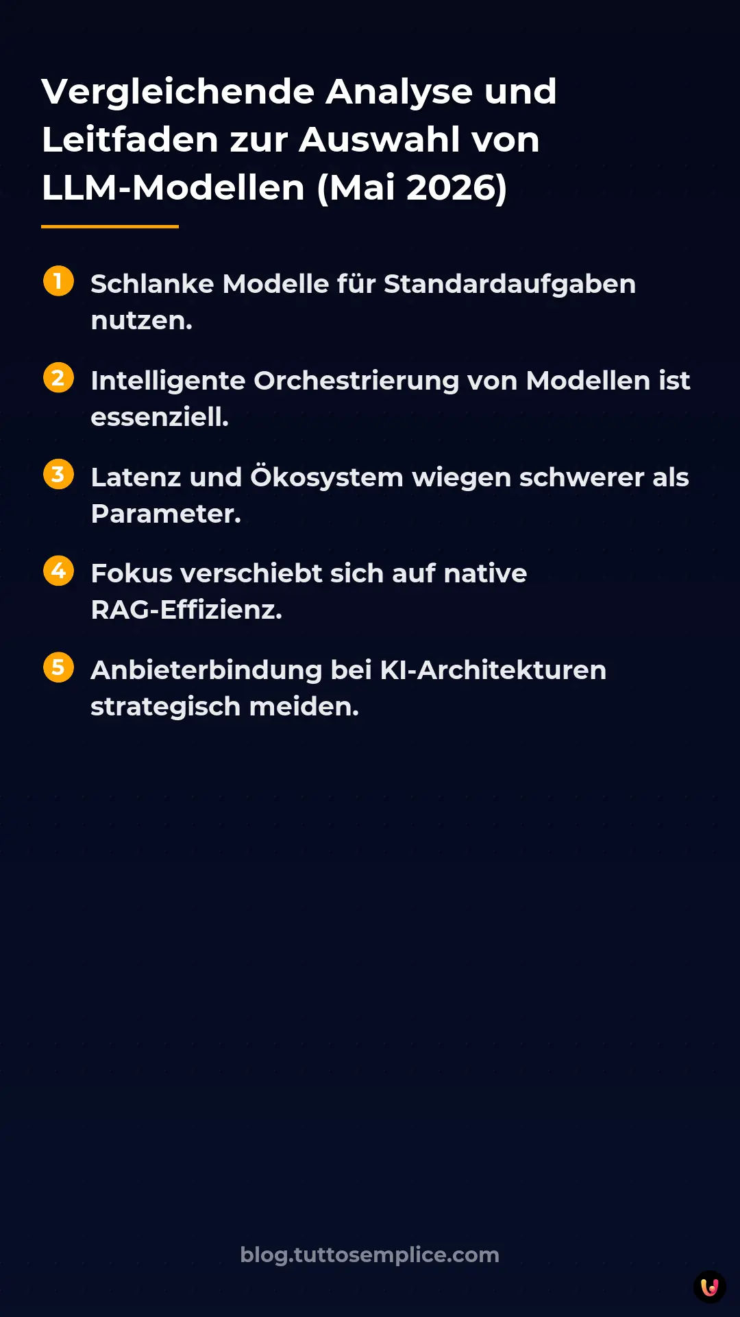 List: Vergleichende Analyse und Leitfaden zur Auswahl von LLM-Modellen (Mai 2026)