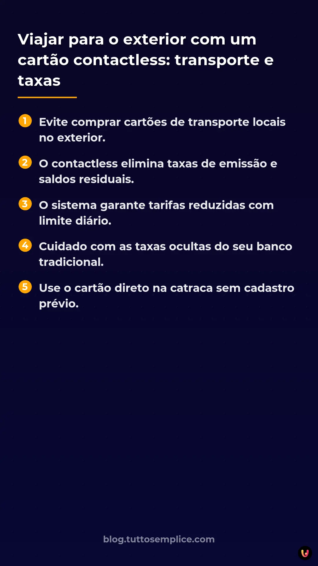 List: Viajar para o exterior com um cart&atilde;o contactless: transporte e taxas