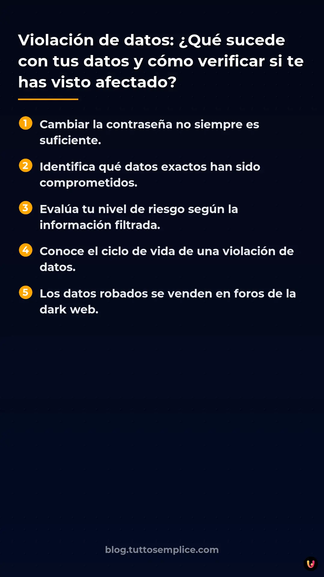 List: Violación de datos: ¿Qué sucede con tus datos y cómo verificar si te has visto afectado?