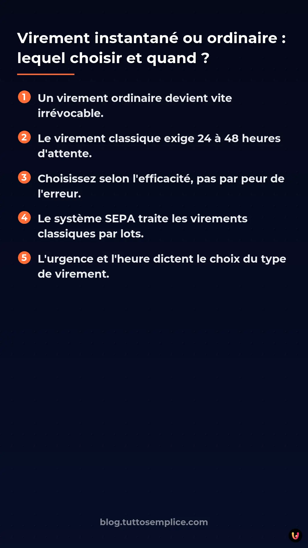 List: Virement instantan&eacute; ou ordinaire : lequel choisir et quand ?