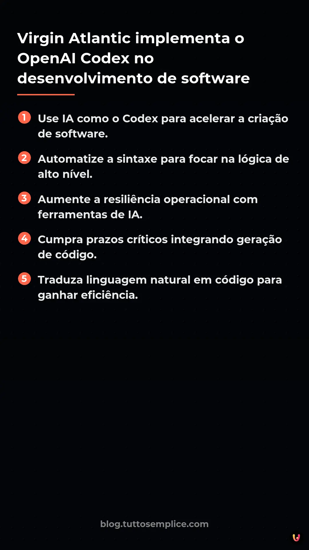 List: Virgin Atlantic implementa o OpenAI Codex no desenvolvimento de software