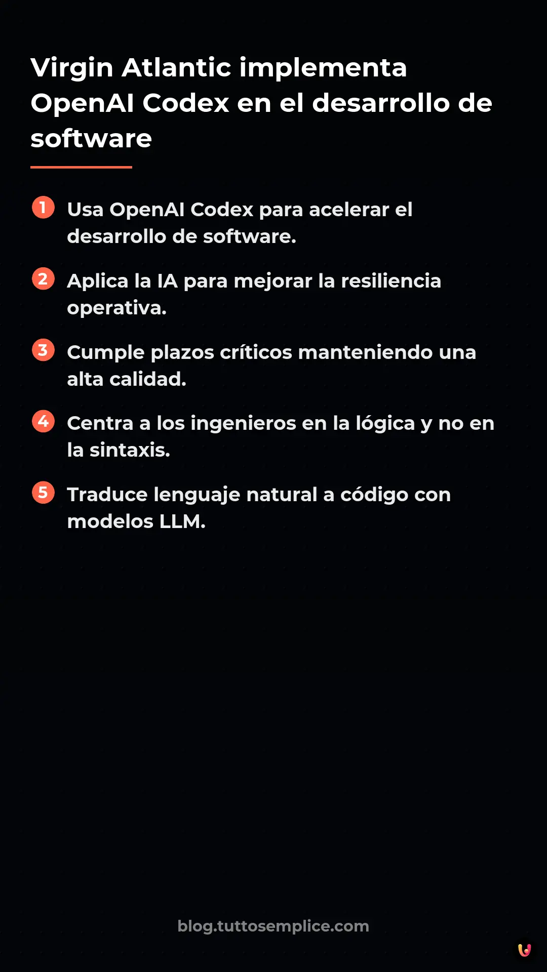 List: Virgin Atlantic implementa OpenAI Codex en el desarrollo de software