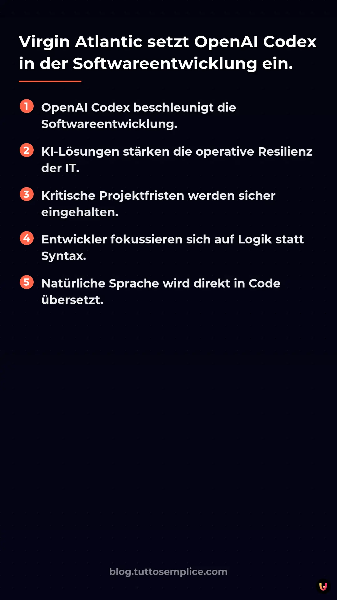 List: Virgin Atlantic setzt OpenAI Codex in der Softwareentwicklung ein.