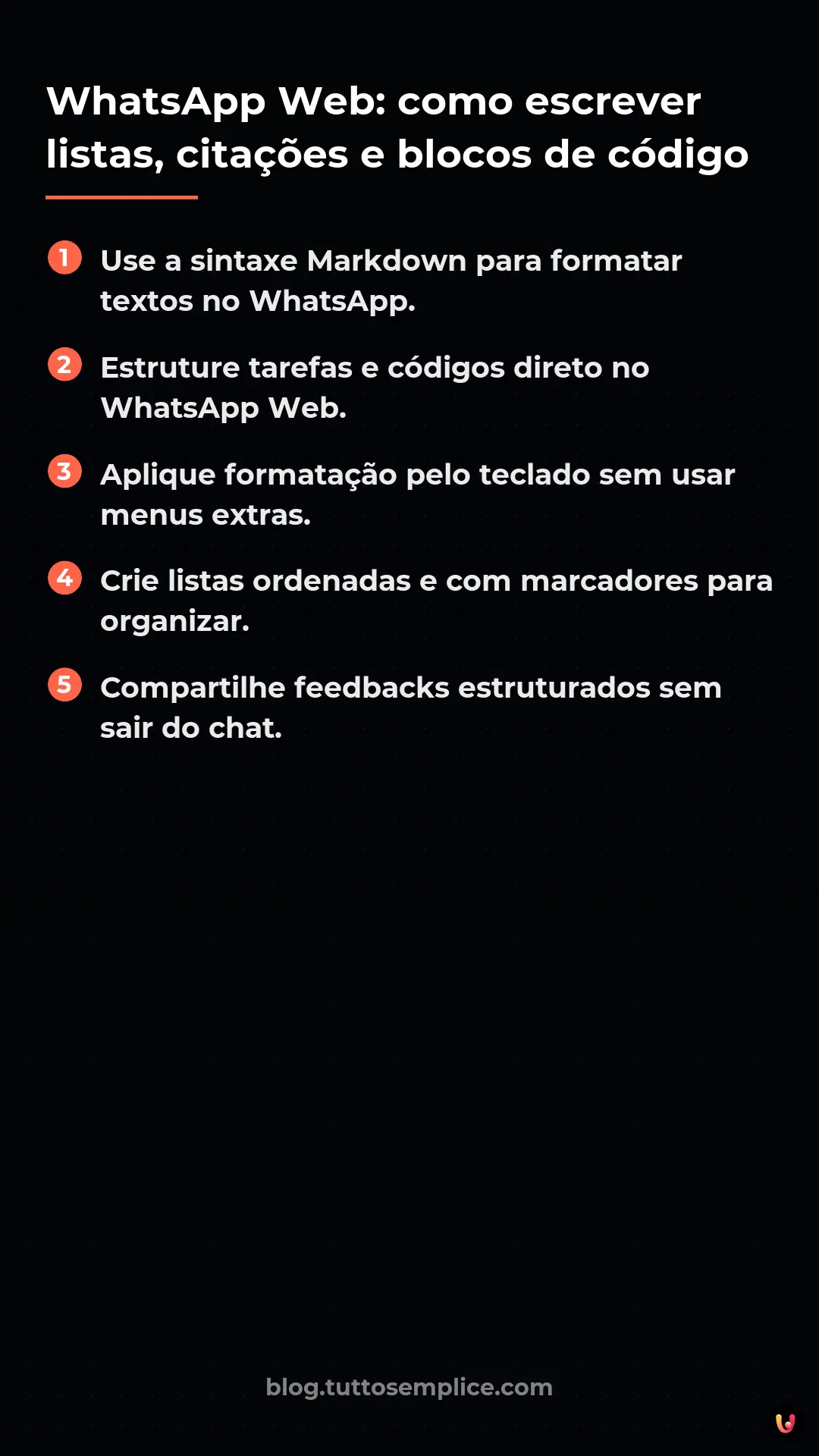 List: WhatsApp Web: como escrever listas, cita&ccedil;&otilde;es e blocos de c&oacute;digo