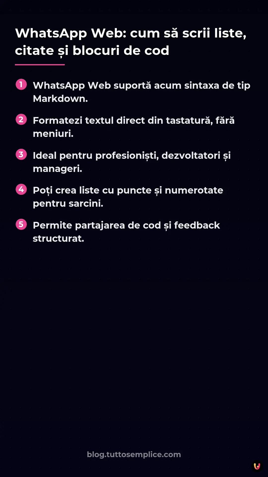 List: WhatsApp Web: cum să scrii liste, citate și blocuri de cod