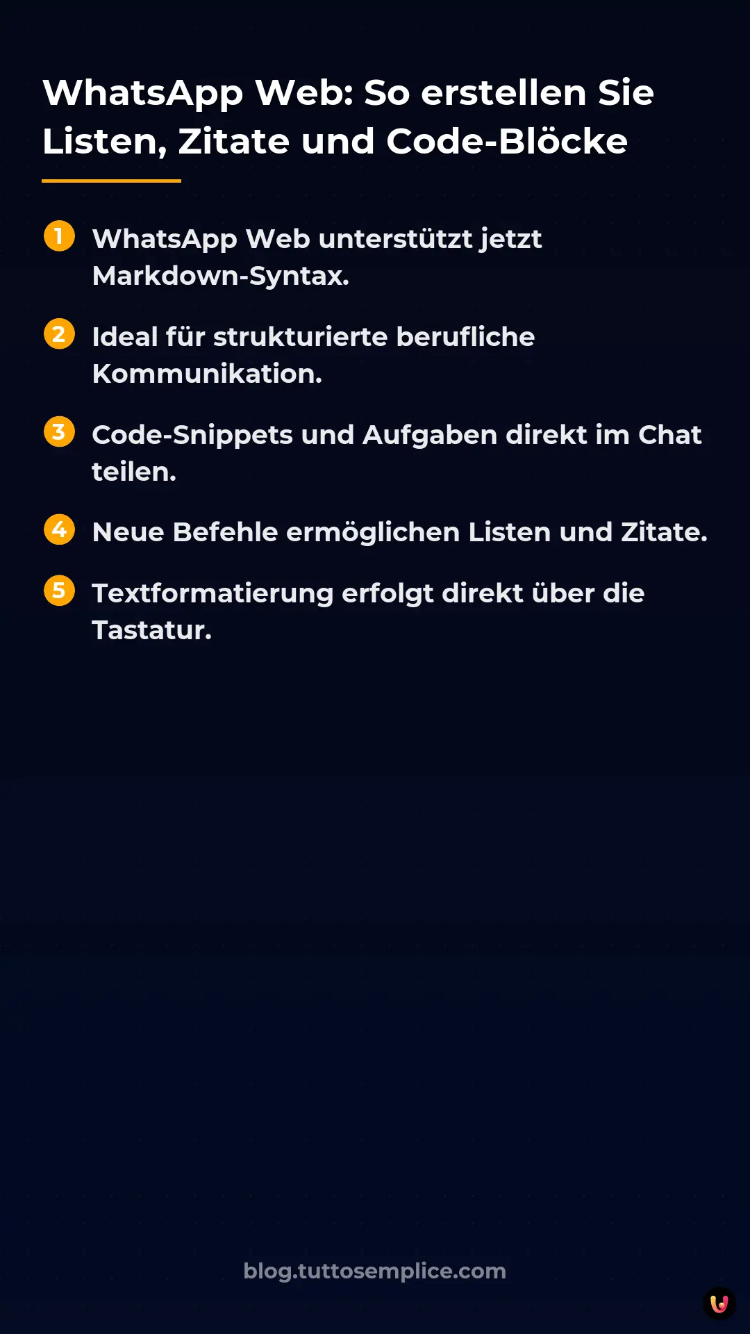 List: WhatsApp Web: So erstellen Sie Listen, Zitate und Code-Bl&ouml;cke