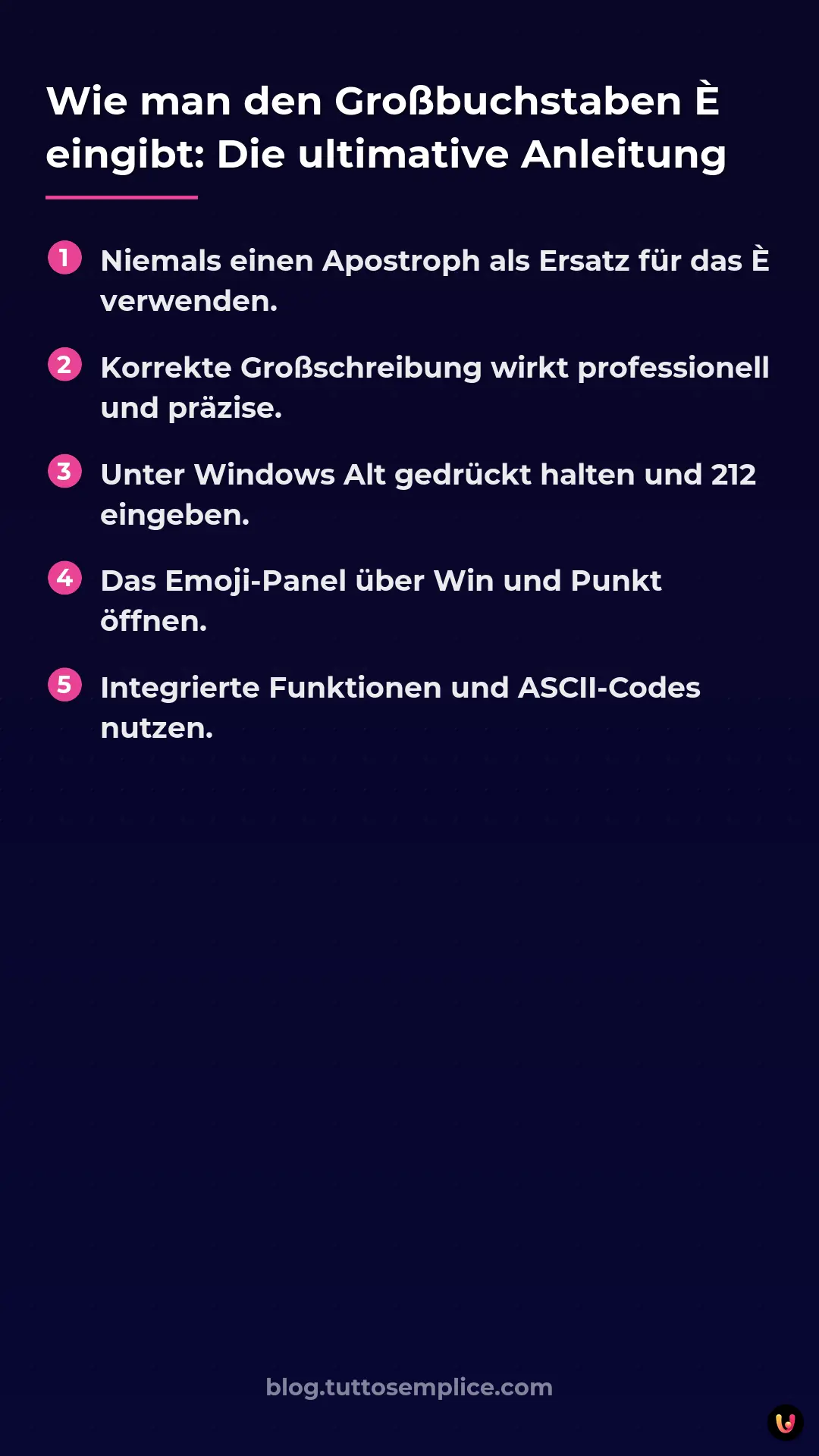 List: Wie man den Gro&szlig;buchstaben &Egrave; eingibt: Die ultimative Anleitung