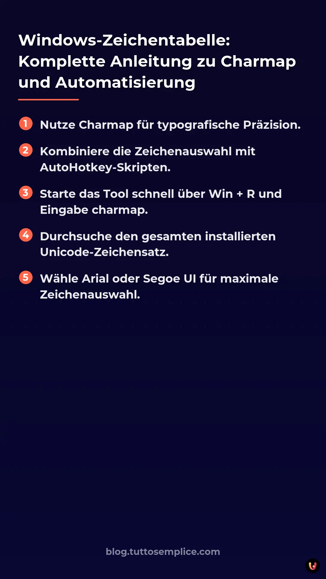 List: Windows-Zeichentabelle: Komplette Anleitung zu Charmap und Automatisierung