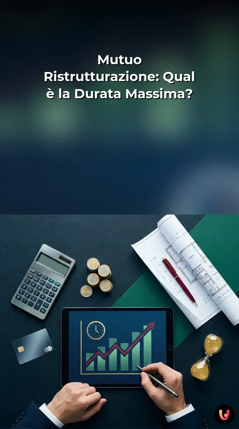 Grafico finanziario che mostra i tempi di rimborso per un mutuo di ristrutturazione domestica.