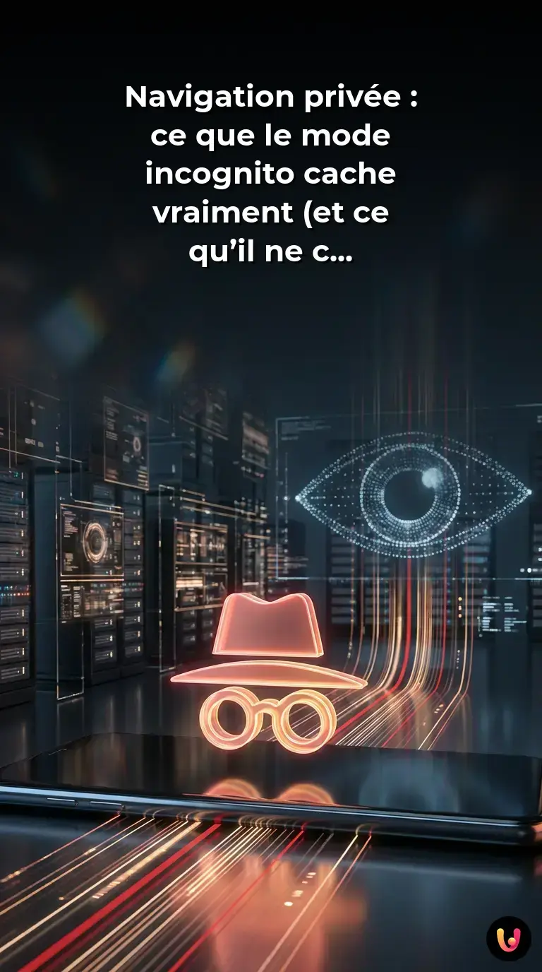 &Eacute;cran d'ordinateur affichant un cadenas ouvert pour expliquer les limites du mode incognito.