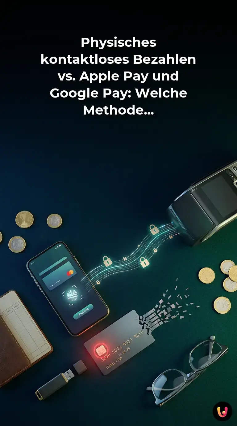 Vergleich zwischen kontaktloser Plastikkarte und sicherem Bezahlen per Smartphone.
