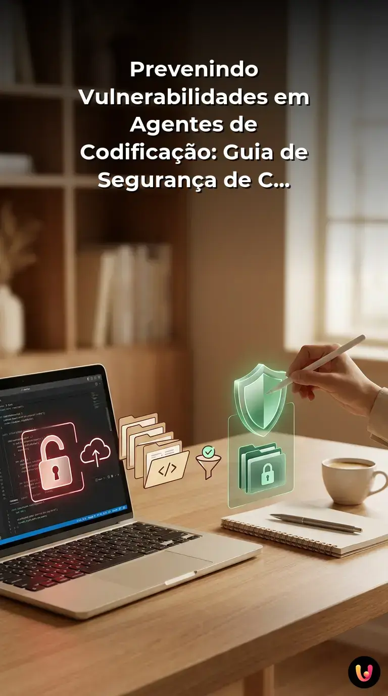 Interface de programa&ccedil;&atilde;o com um escudo digital representando a seguran&ccedil;a de c&oacute;digo gerado por IA.