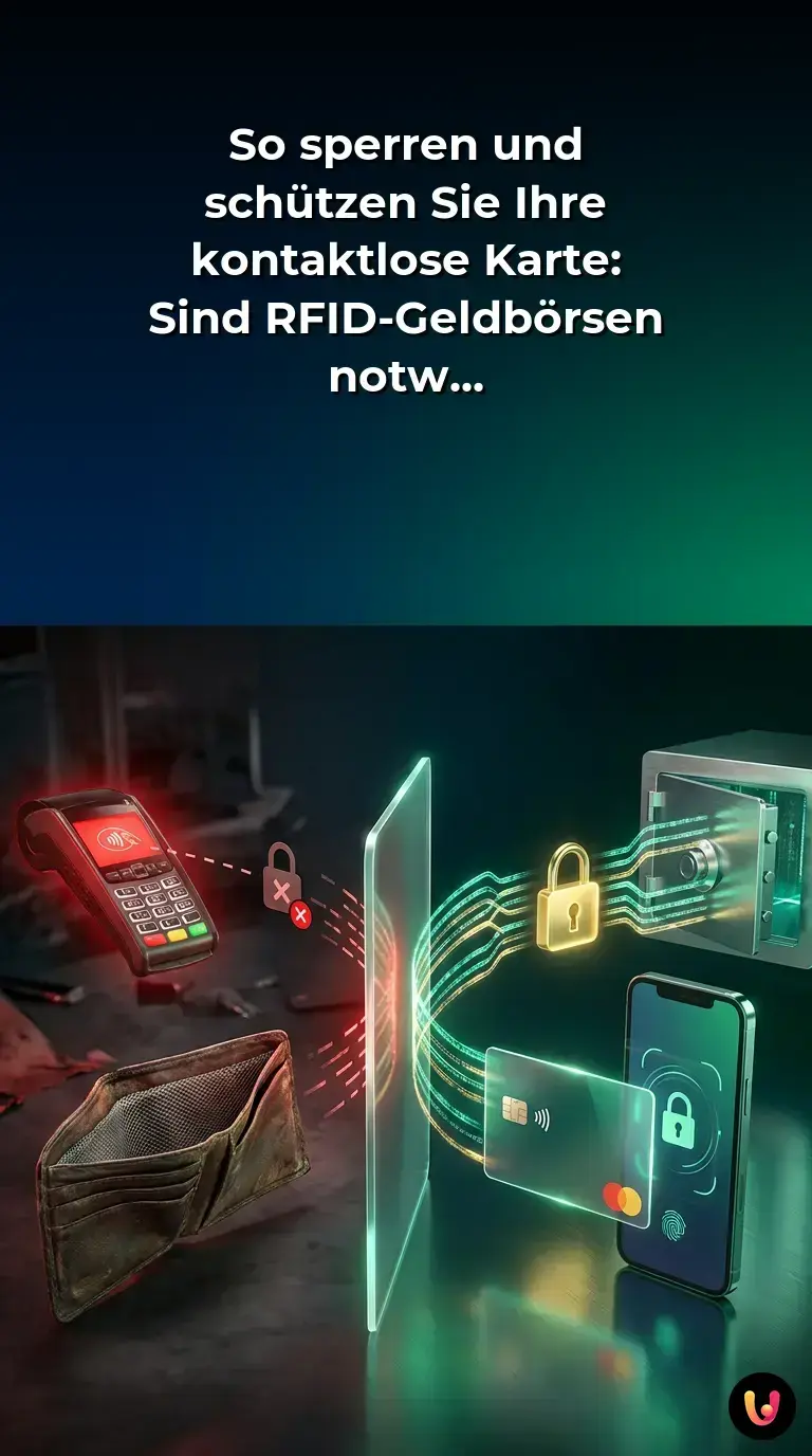 Eine kontaktlose Kreditkarte neben einem Smartphone, das NFC-Zahlung und Sicherheit demonstriert.