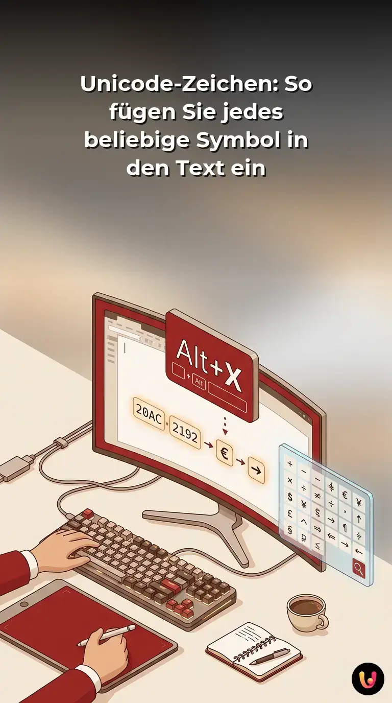 Computertastatur mit Fokus auf die Tasten Alt und X zum schnellen Einf&uuml;gen von Unicode-Symbolen.