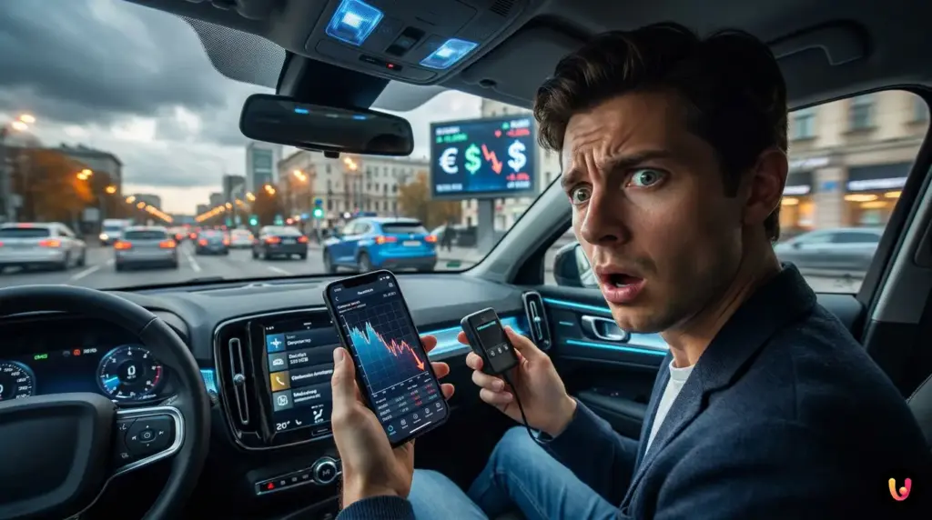 Persona che usa un computer per confrontare preventivi di assicurazione auto online.