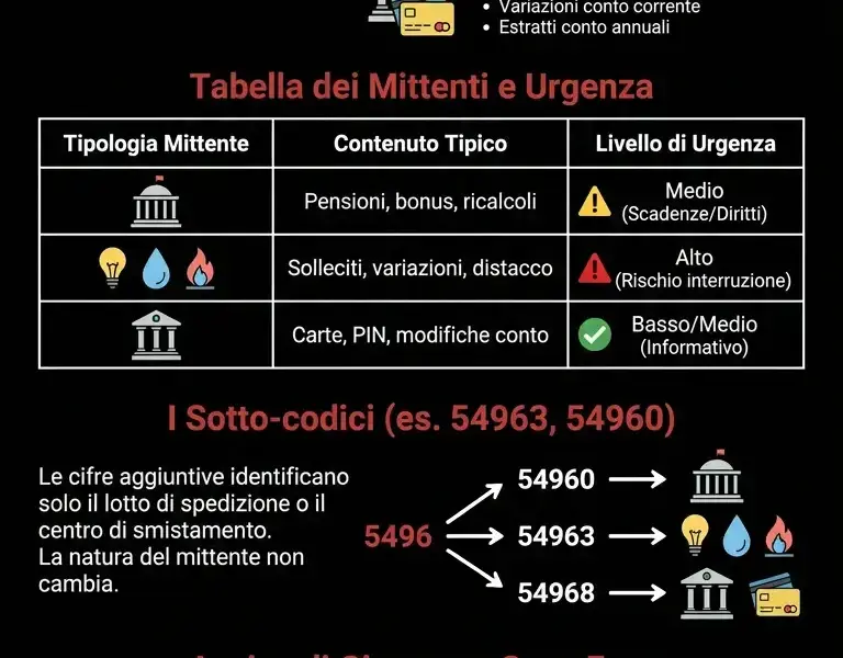 Infografica: Raccomandata Market 5496: Chi &egrave; il Mittente? Guida Completa