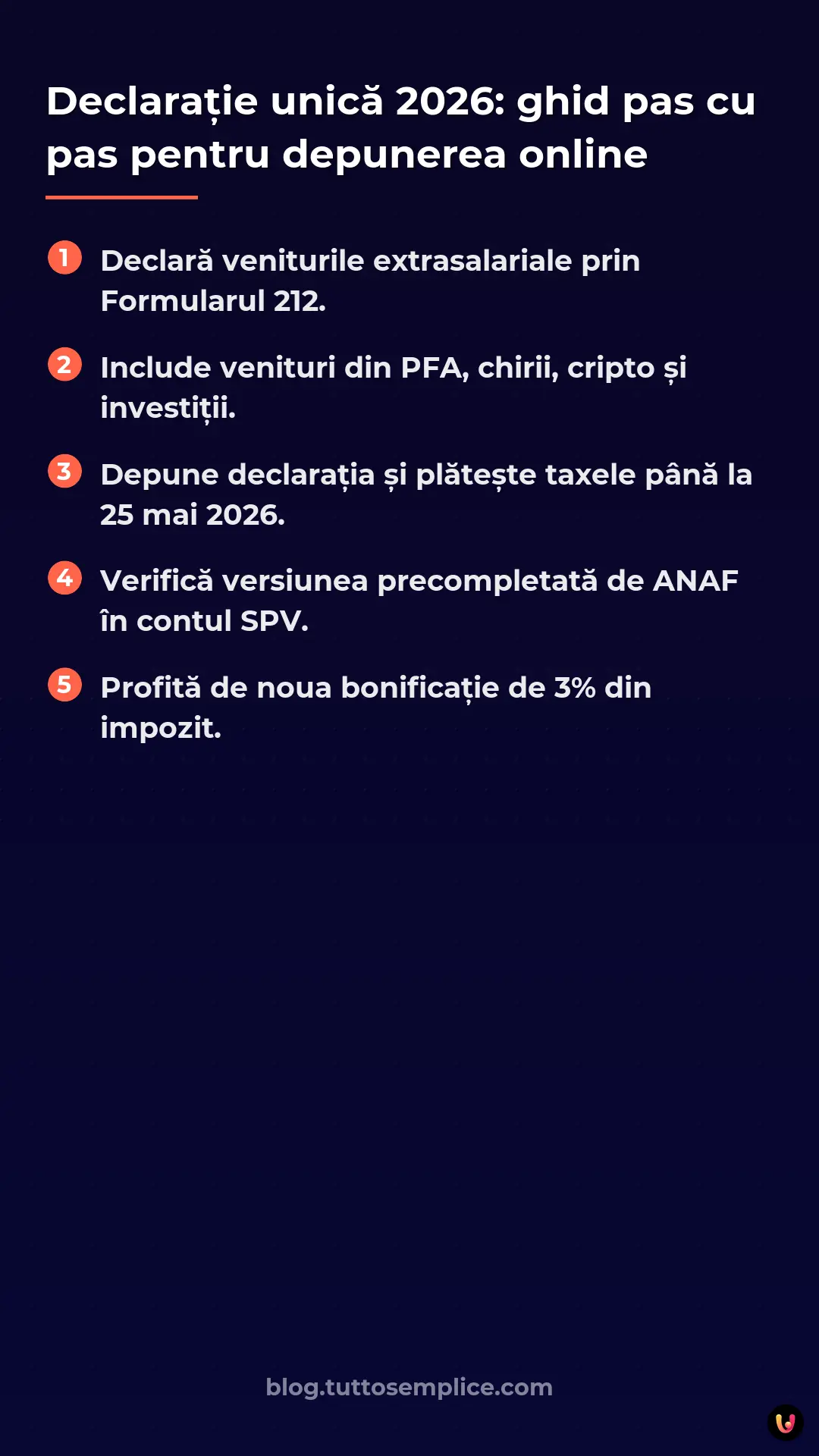 List: Declarație unică 2026: ghid pas cu pas pentru depunerea online