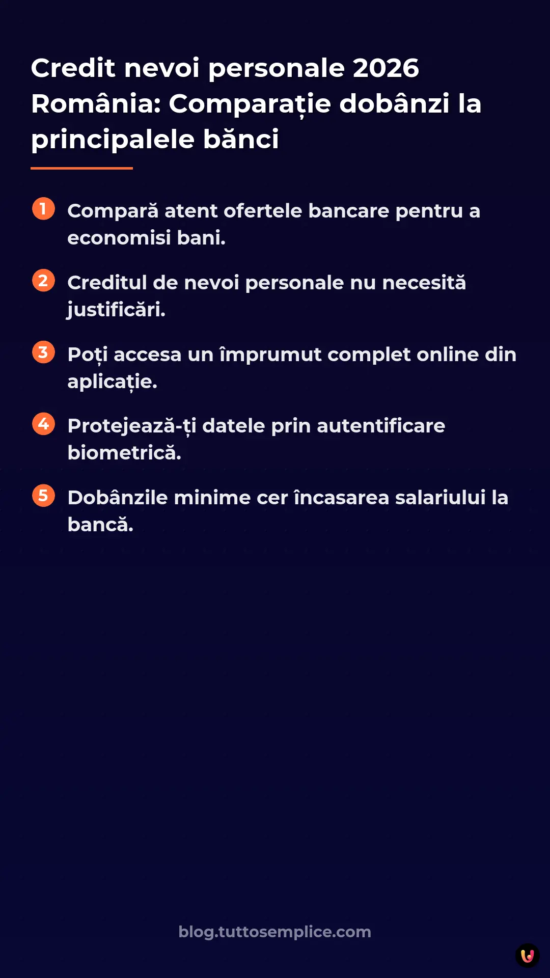 List: Credit nevoi personale 2026 Rom&acirc;nia: Comparație dob&acirc;nzi la principalele bănci