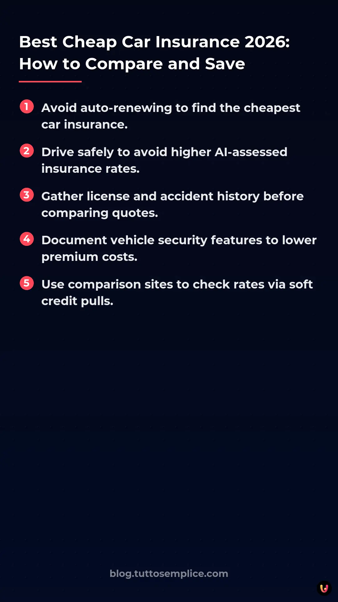 List: Best Cheap Car Insurance 2026: How to Compare and Save
