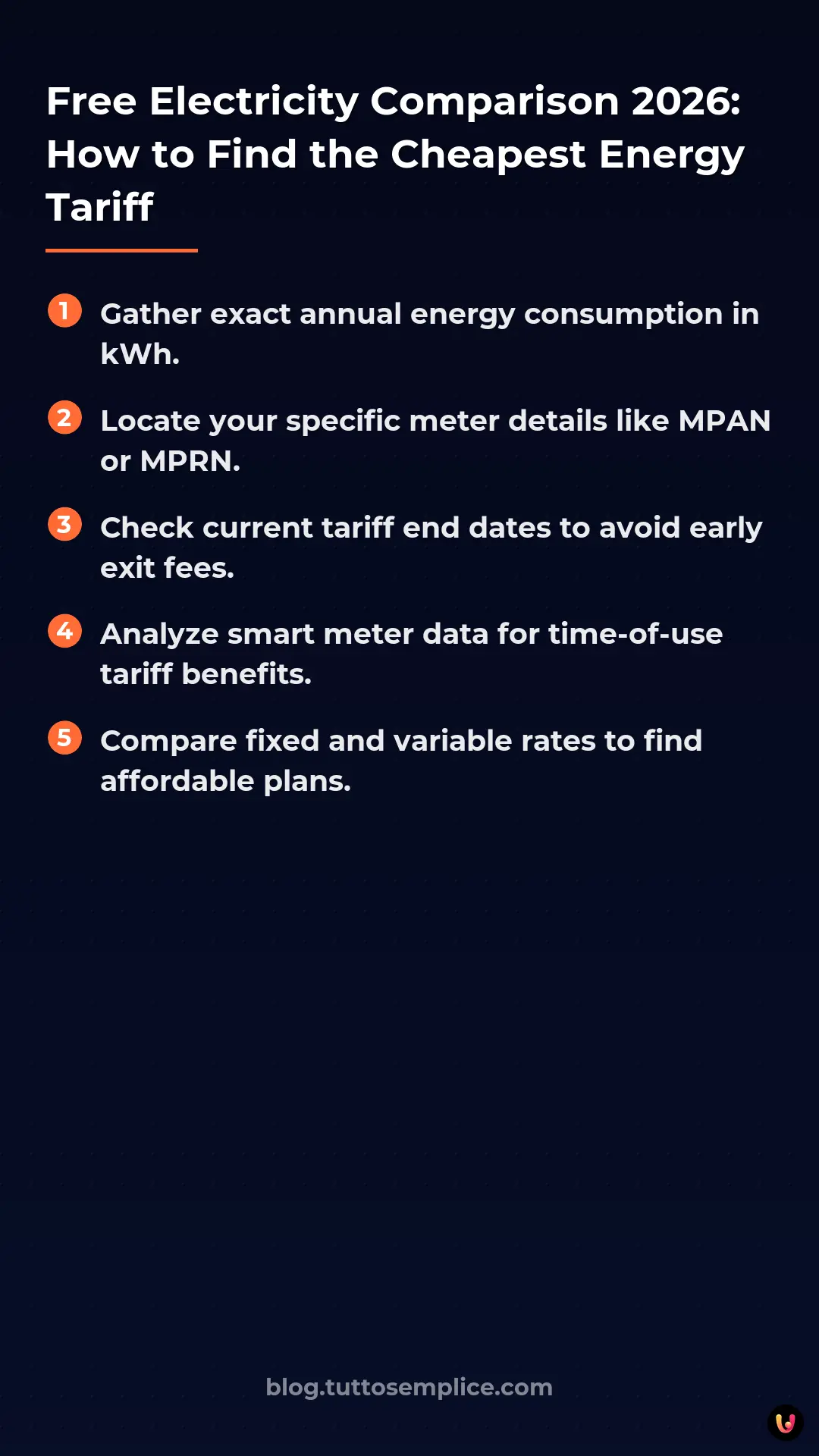 List: Free Electricity Comparison 2026: How to Find the Cheapest Energy Tariff
