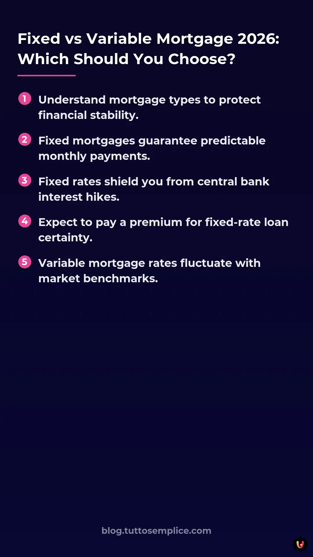 List: Fixed vs Variable Mortgage 2026: Which Should You Choose?