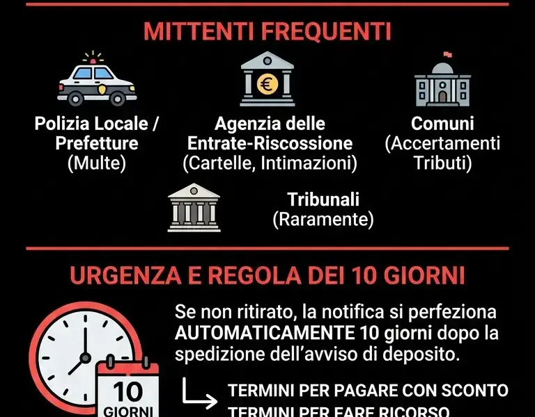 Infografica: Atto giudiziario 381 e 3815: cosa contiene e cosa fare entro 10 giorni