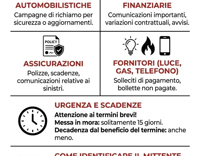 Infografica: Raccomandata 617 e 618: richiamo dell'auto, banca o assicurazione?