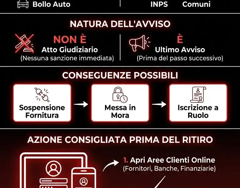 Infografica: Raccomandata 685 (684, 686): il codice dei solleciti di pagamento