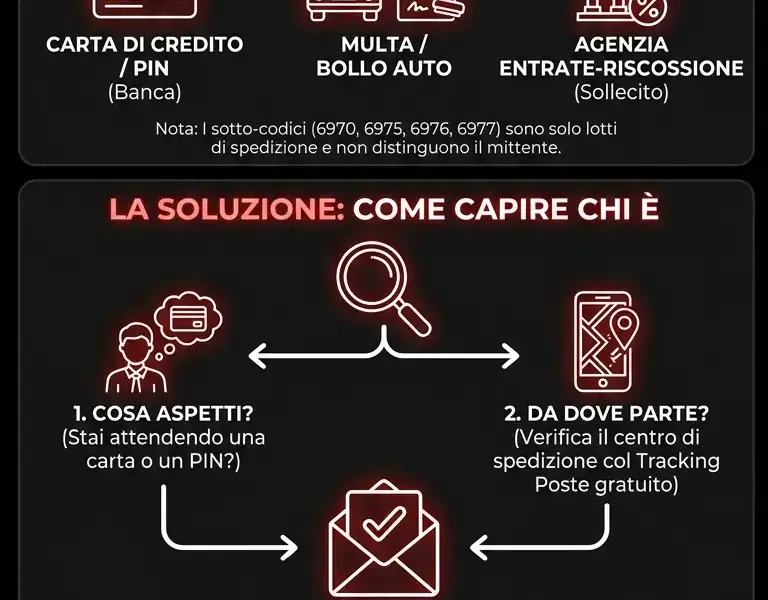 Infografica: Raccomandata market 697: carta di credito, multa o Agenzia delle Entrate-Riscossione?