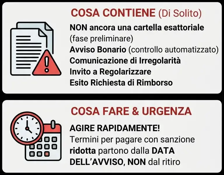 Infografica: Raccomandata RKE 527 e 5276: &egrave; l'Agenzia delle Entrate. Cosa contiene e cosa fare